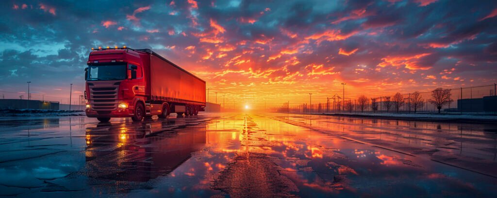 scene with photorealistic logistics operations proceedings